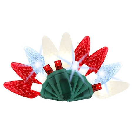 Celebrations Celebrations Platinum LED C6 Red/White 50 ct String Christmas Lights 25 ft. C65MM50CCSA